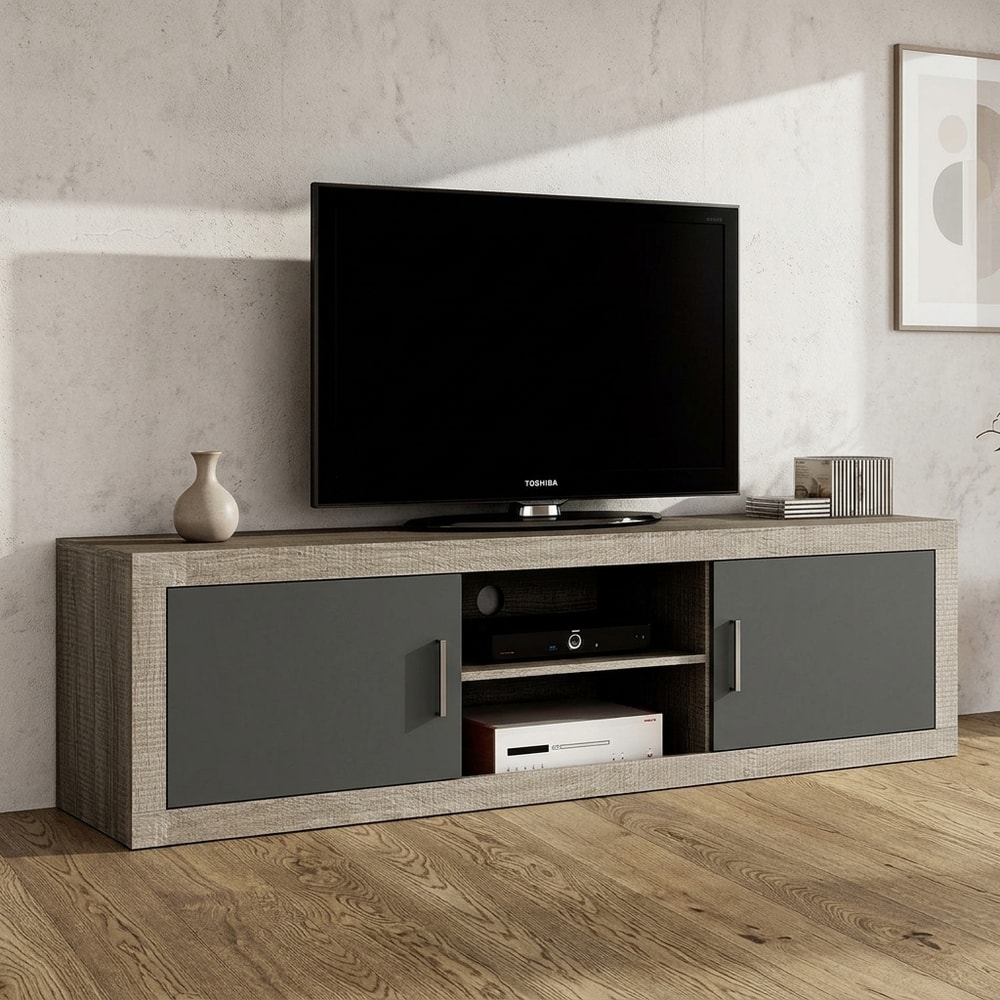 Mueble de TV Moderno Cambria y Grafito