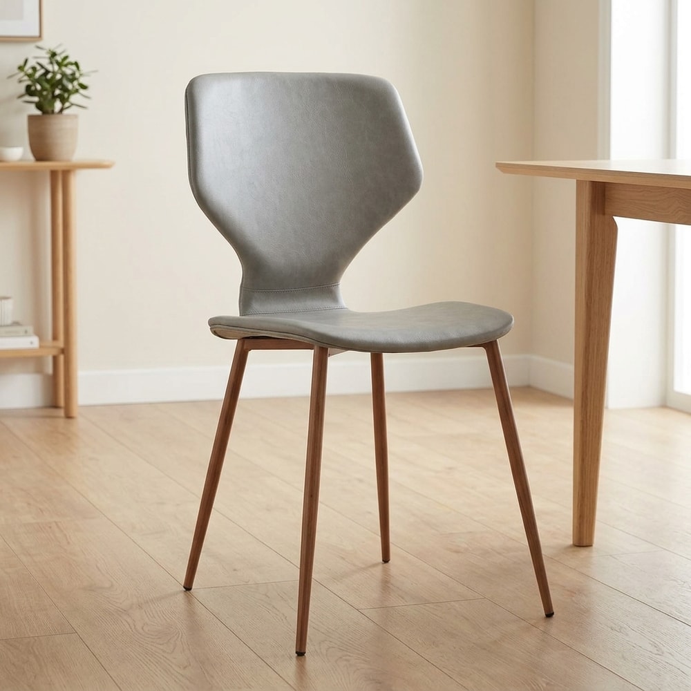 Silla de Comedor Tapizada en Gris
