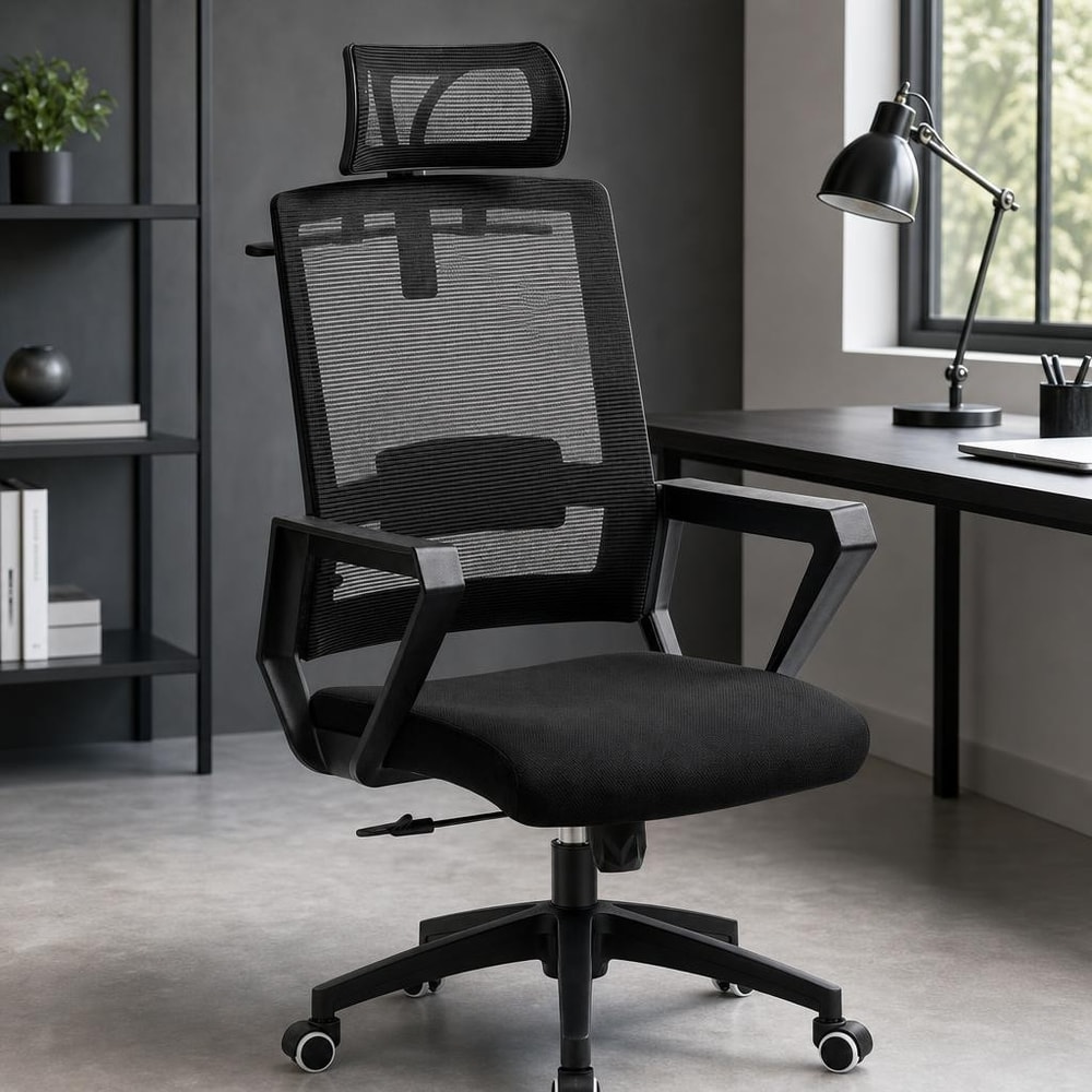 Sillón de oficina regulable con cabezal