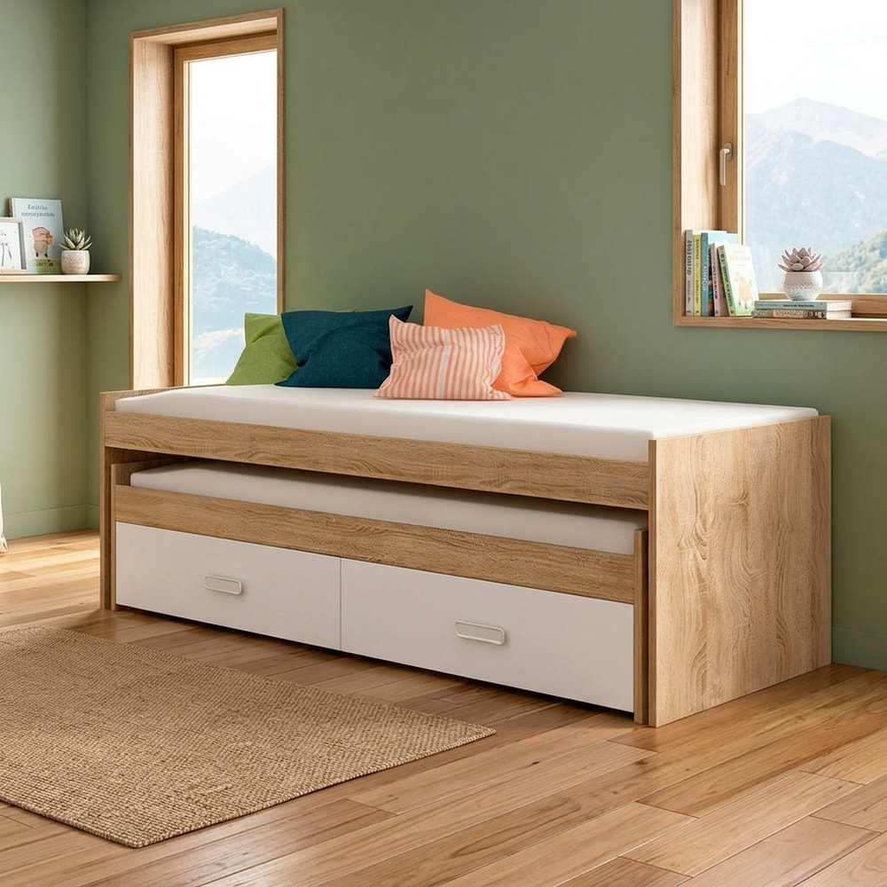 Cama Compacto Juvenil con Cajones y Cama Nido