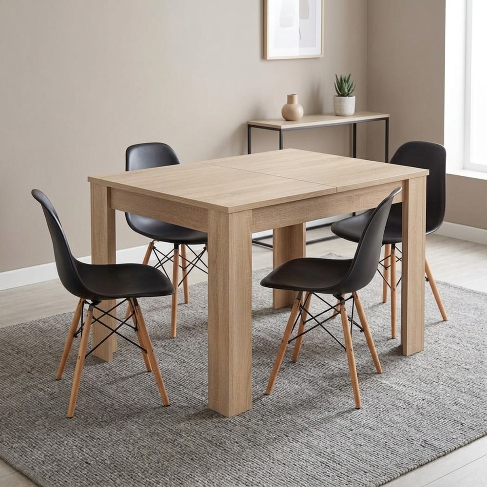 Mesa de Comedor Extensible Color Roble