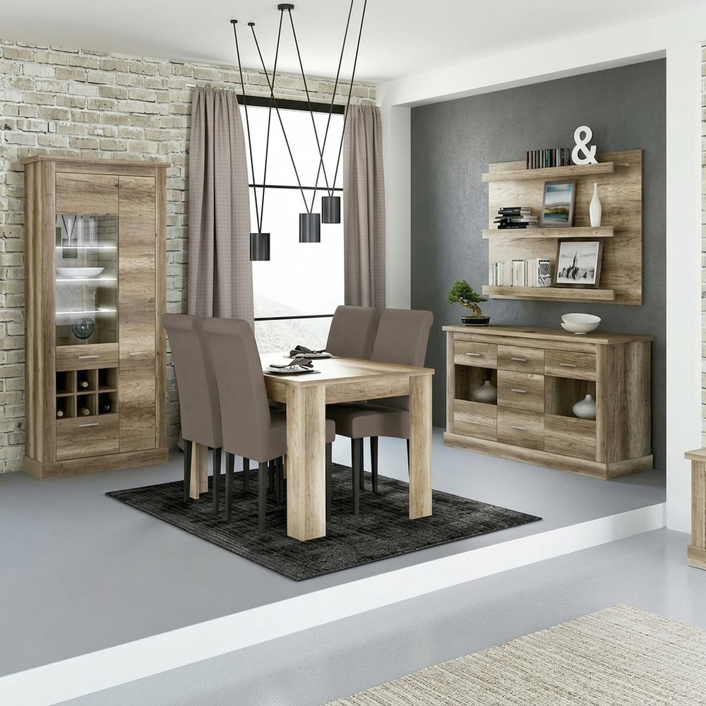Conjunto de Salón Completo Acabado Madera