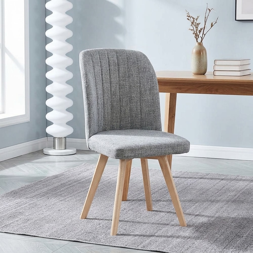 Pack 4 sillas de comedor modernas tela gris
