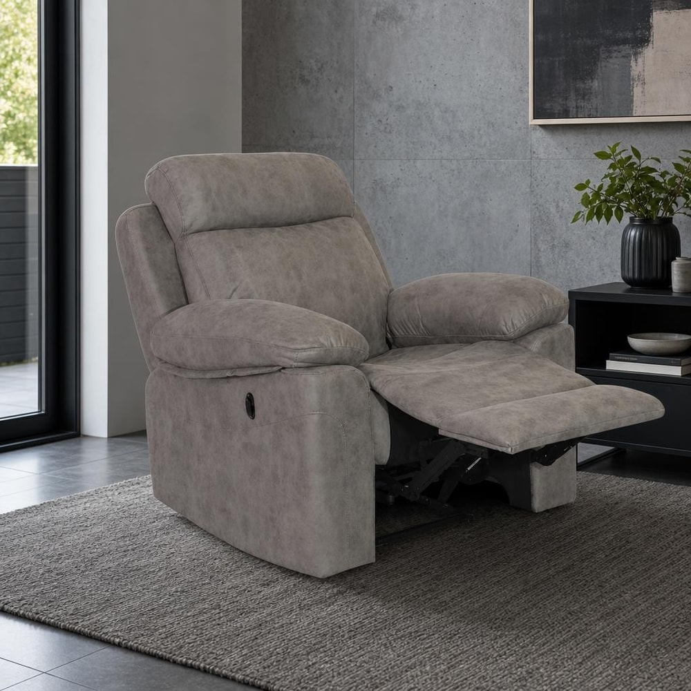 Sillón relax eléctrico gris de 1 plaza