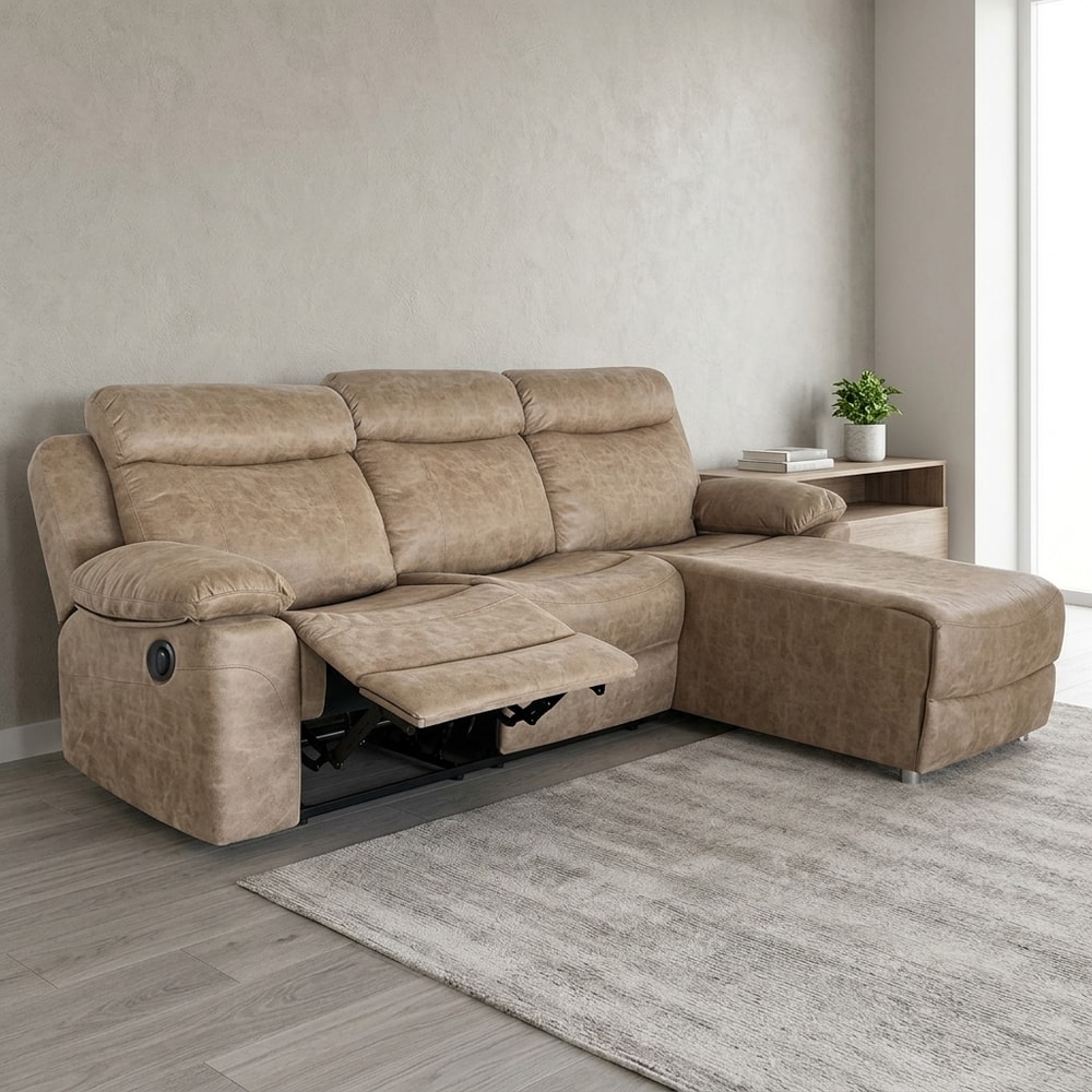 Chaise Longue con 2 Asientos Relax Eléctricos