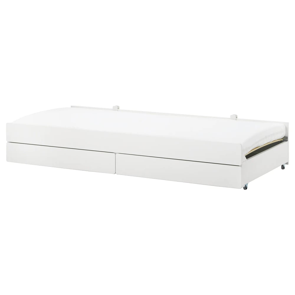 SLÄKT Cama inferior con almacenaje - blanco 90x200 cm