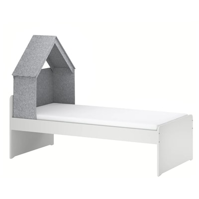 SLÄKT Estructura de cama - incluye accesorio para cama/gris 90x200 cm