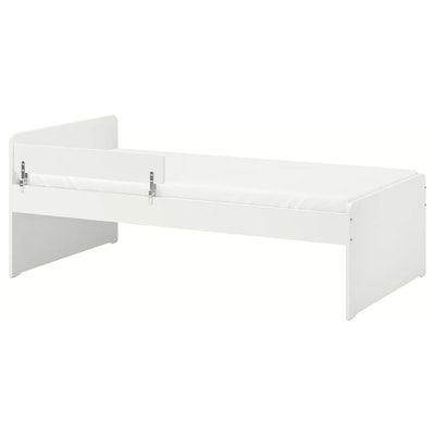 SLÄKT / NATTAPA Estructura de cama con barandilla - blanco 90x200 cm