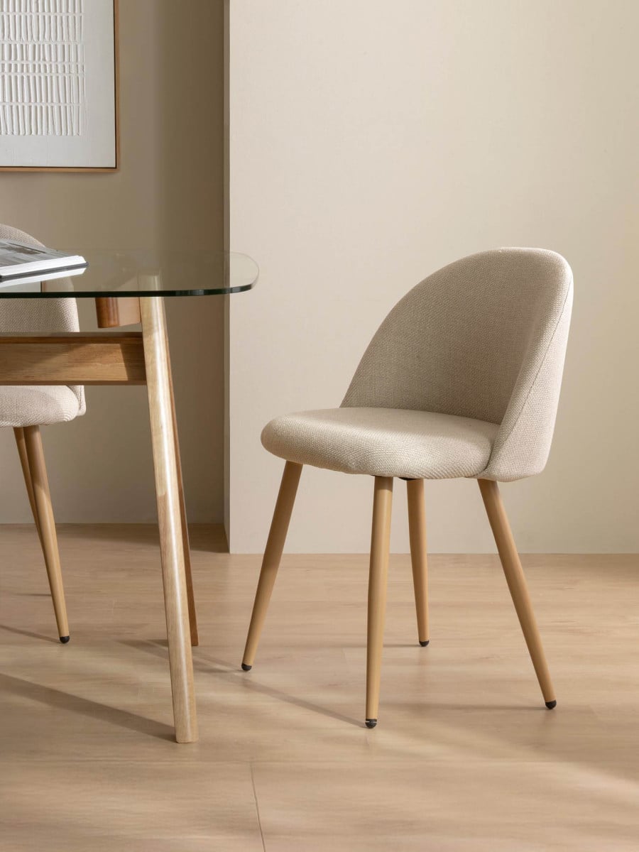 Silla de comedor Brila beige