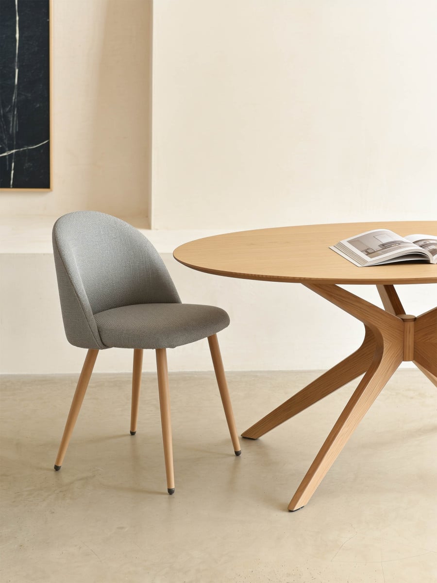 Silla de comedor Brila gris