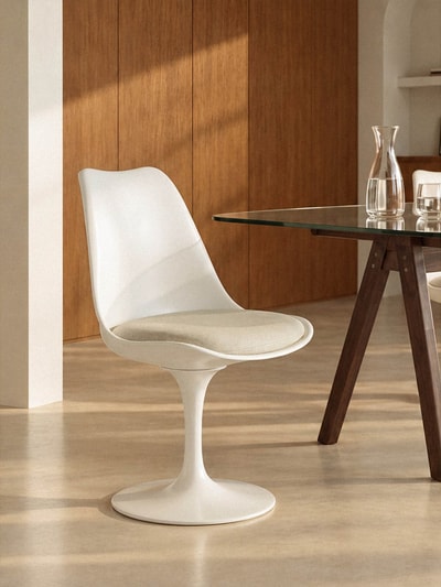 Silla de comedor Elvia beige