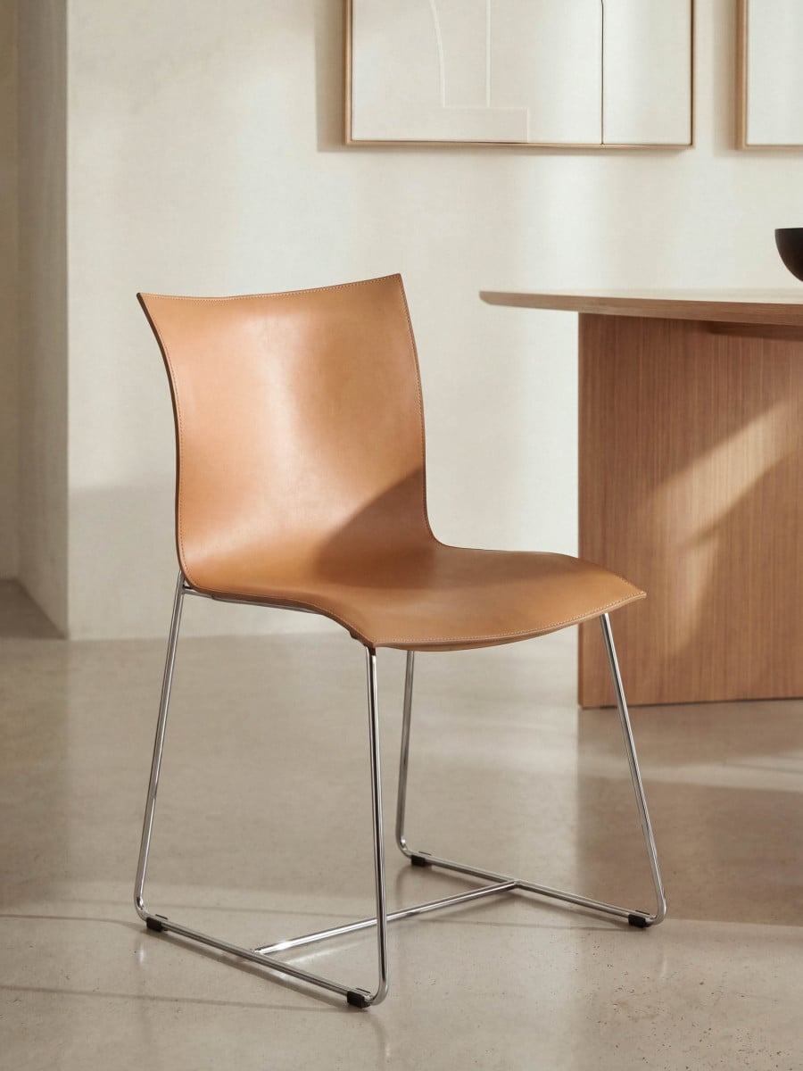 Silla de comedor Lancel marrón