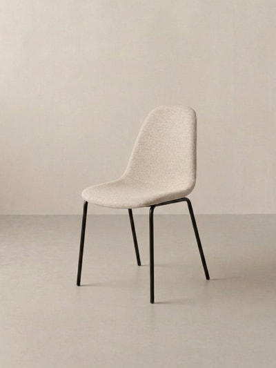 Silla de comedor Trive negro y beige