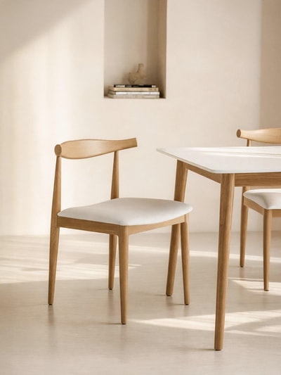 Silla de comedor Vie beige