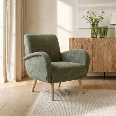 Sillón Iraida beige y verde