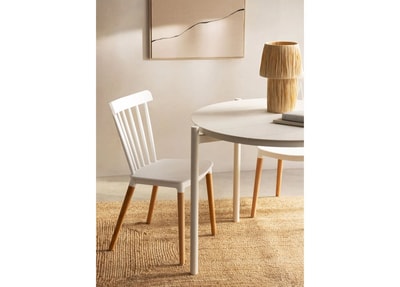 Silla de comedor en madera de Haya y polipropilenio Royal
