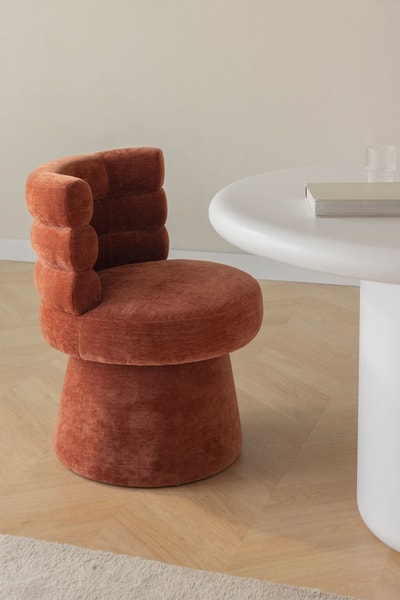 Silla de comedor giratoria tapizada Protea
