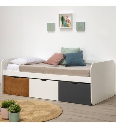 Cama juvenil Abie con cajones