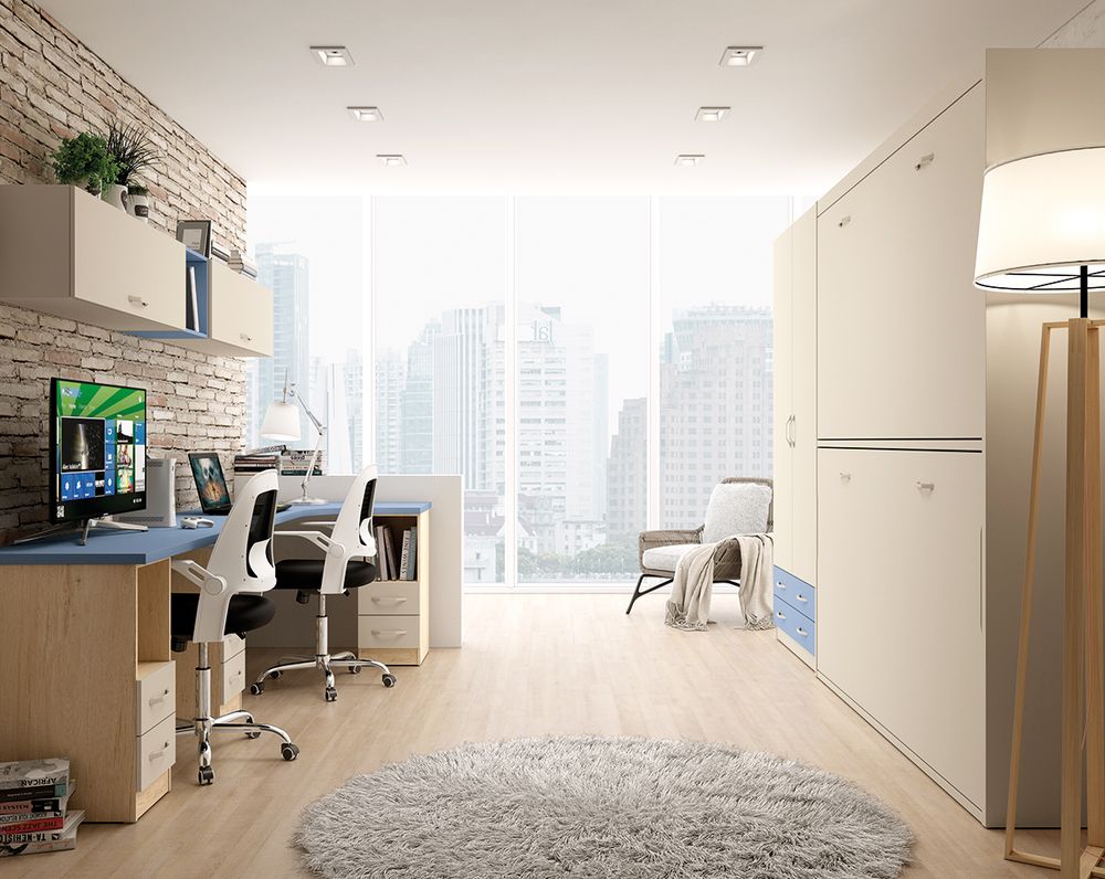 Habitación Juvenil Completa con Cama Abatible Doble