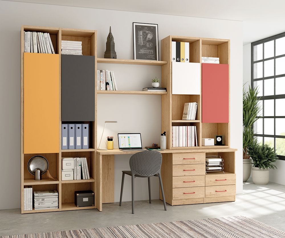 Conjunto Juvenil de Estudio con Escritorio y Librerías