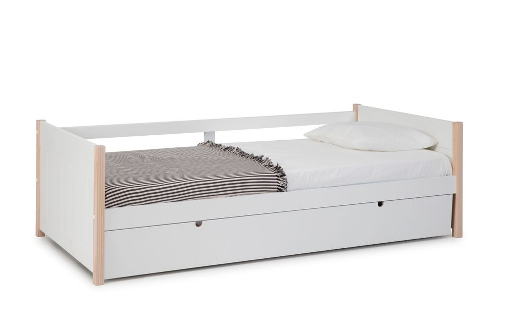 Cama nido blanca con somier extraíble